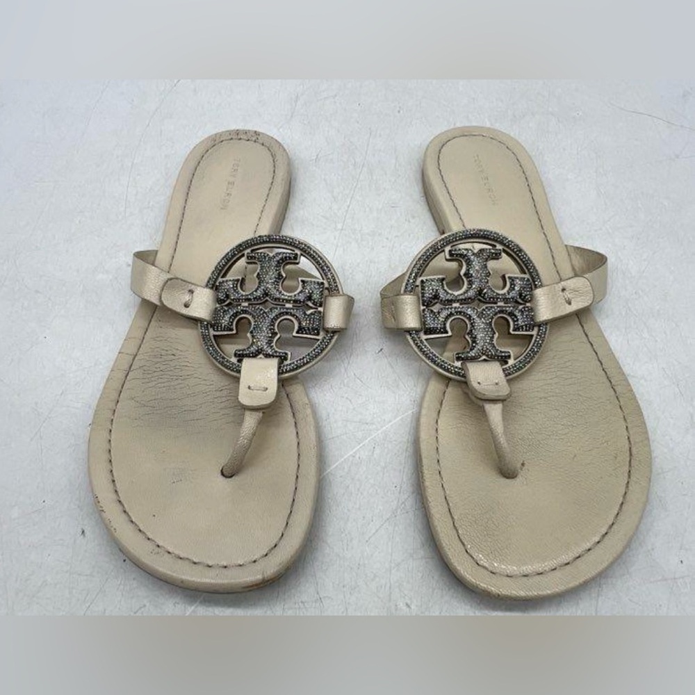 Tory Burch Miller Pave Leather Sandals (Size 9)